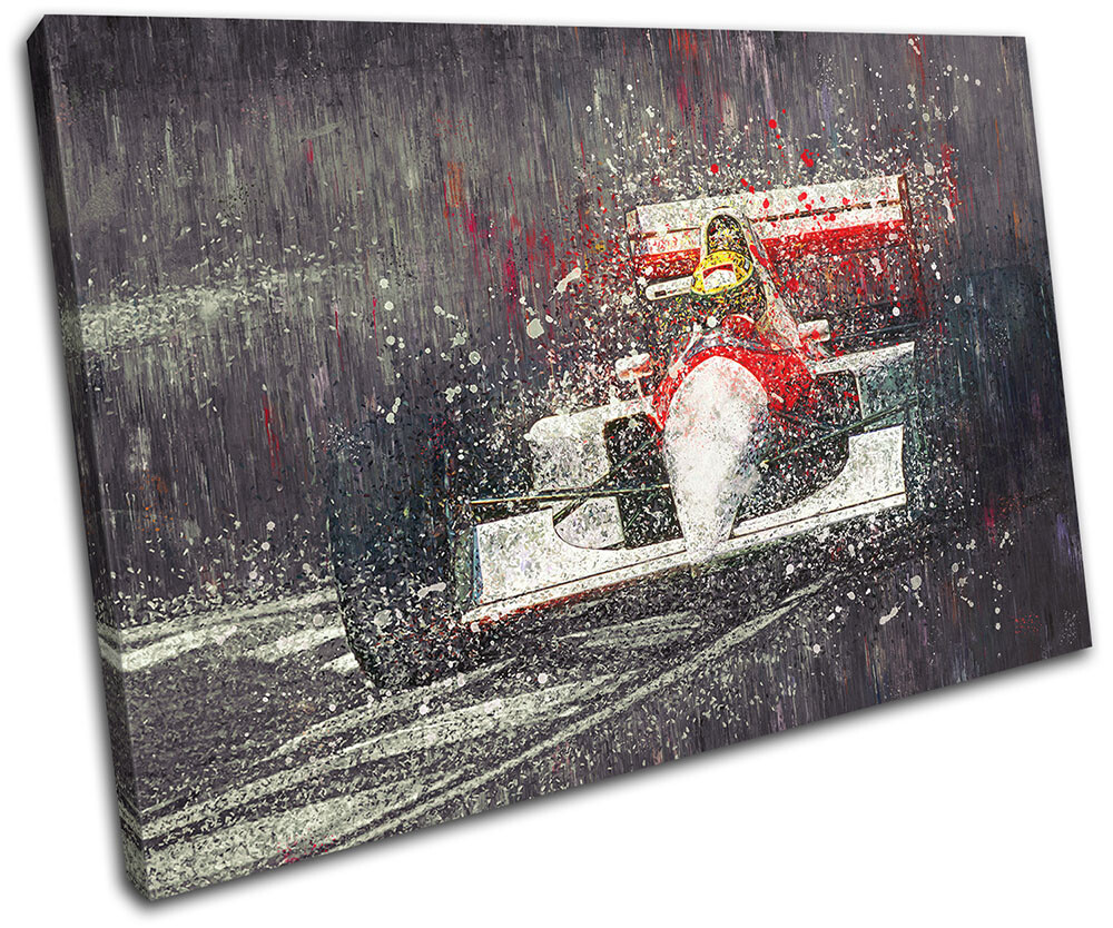 Abstract F1 Retro Formula One Sports SINGLE CANVAS WALL ART Picture Print