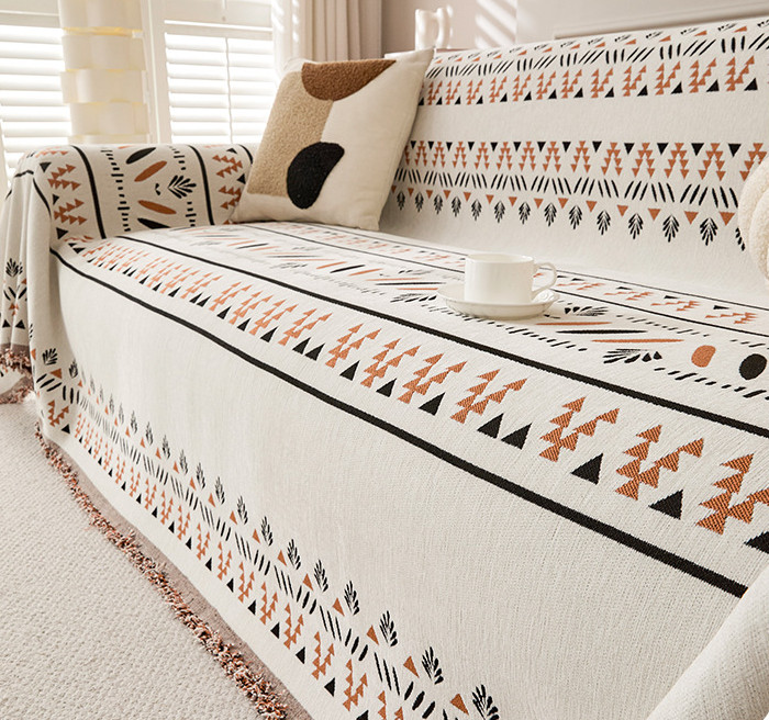 Bohemia Large Chenille Throws Thick Sofas Settee Bedspread Bed Cover Blanket