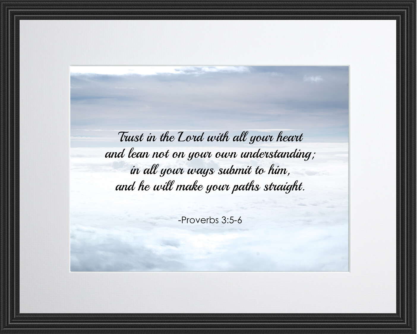 Proverbs 3:5-6 Trust In Poster Print Picture or Framed Wall Art