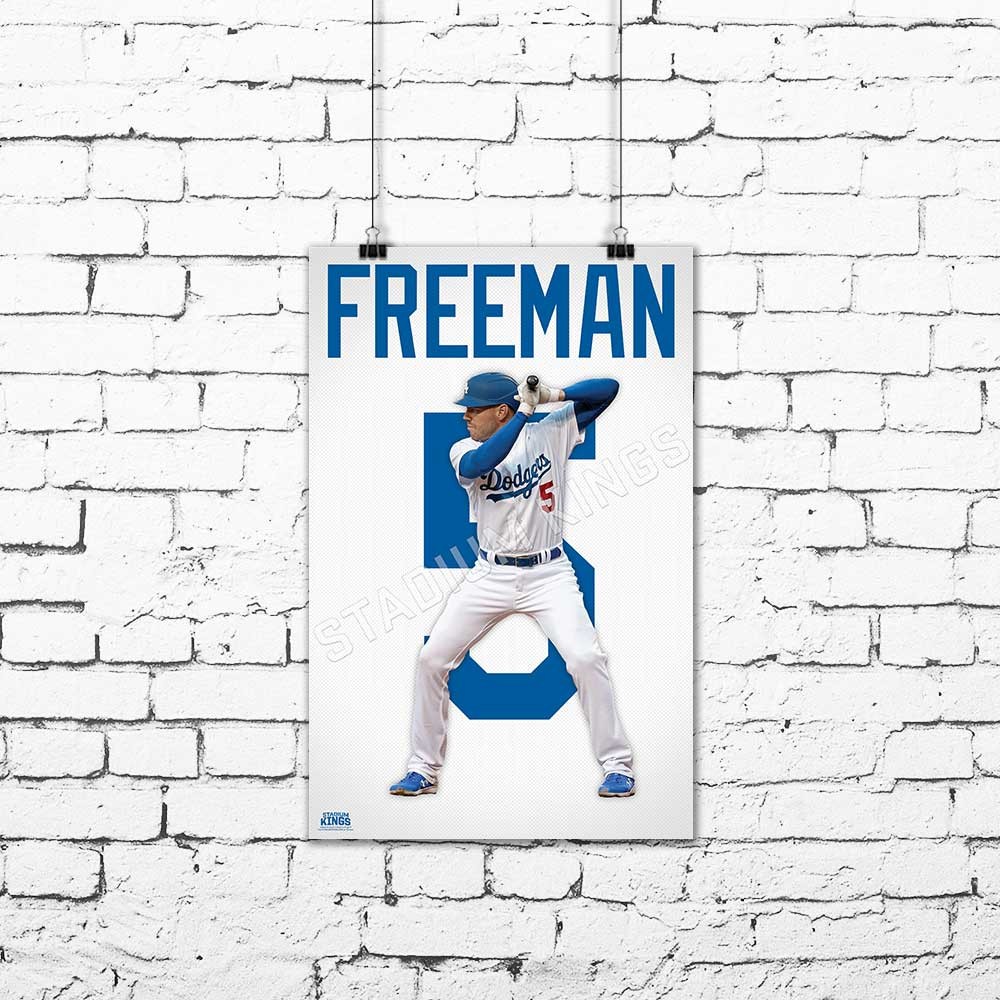 Freddie Freeman Los Angeles LA Dodgers Home Wall Art Print – 11×17 inches