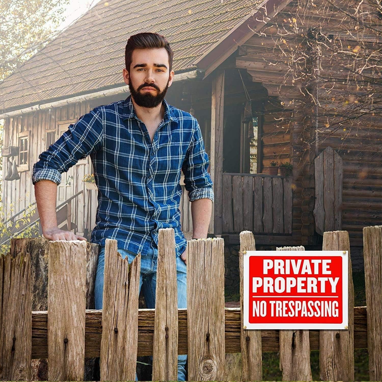 Durable 9×12 Inch No Trespassing Signs in Pack of 4 for Total Privacy Protection