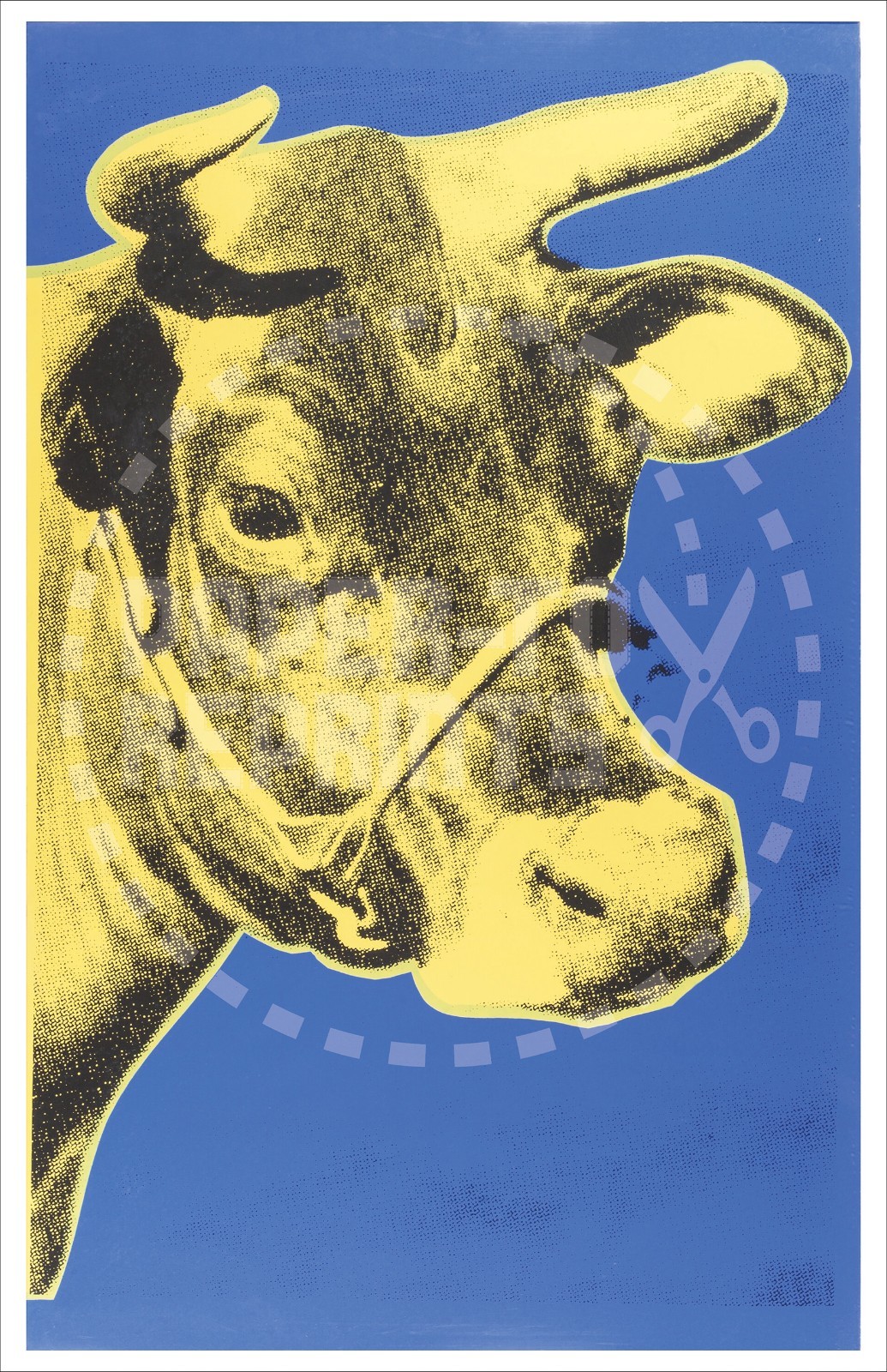 ANDY WARHOL – YELLOW COW – REPRINT