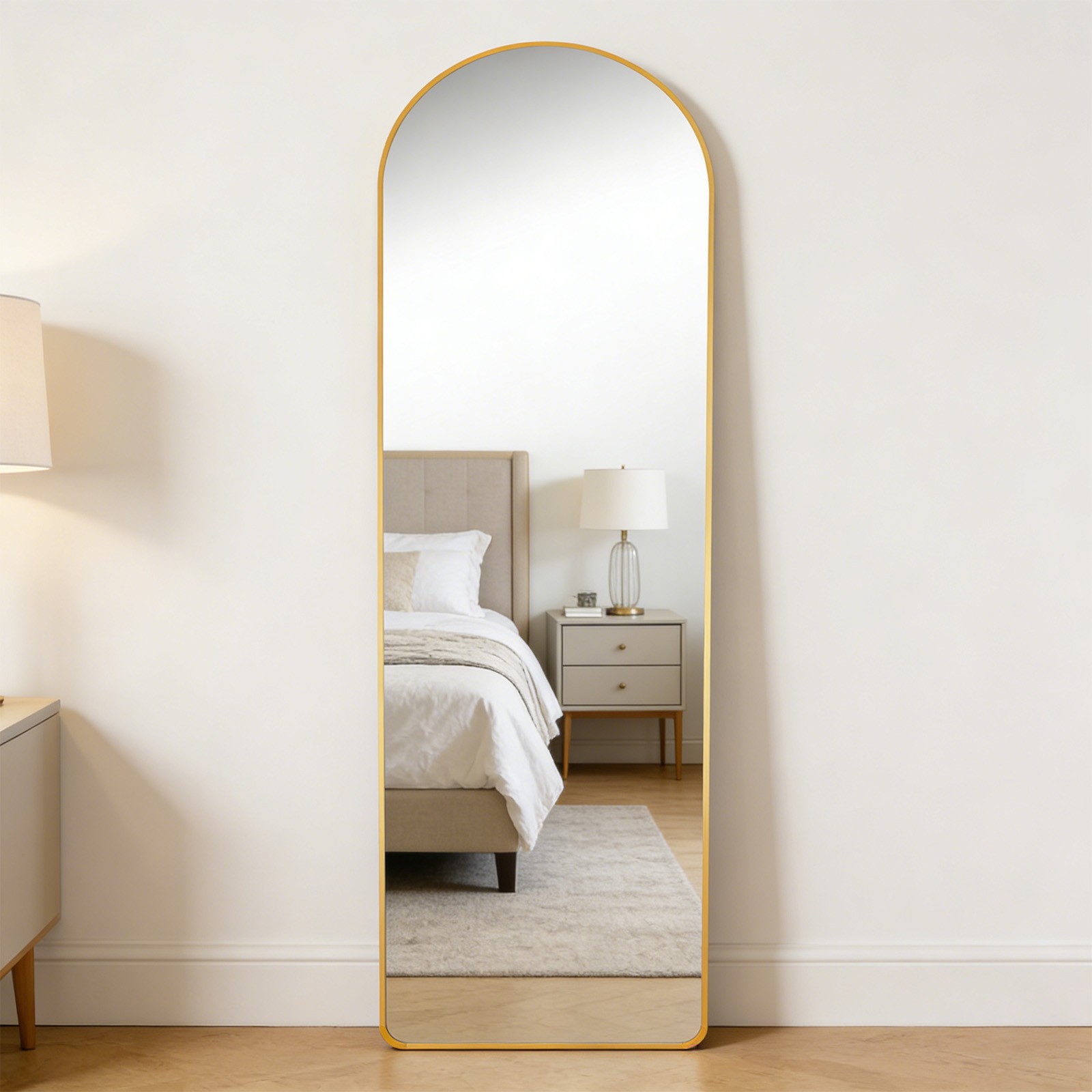 18&Prime;x61&Prime; Full-length Floor Mirror Large Wall Bedroom Stand Alloy Frame Mirrors