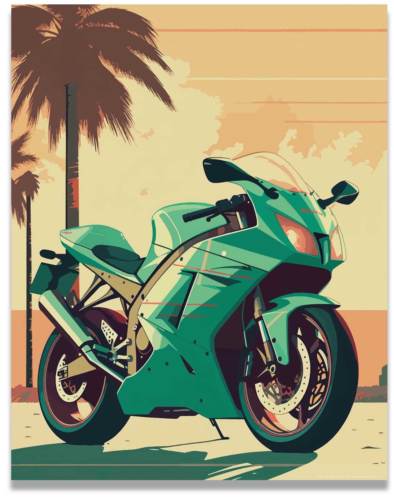 Motorcycle 11×14 Artwork | Bike Illustration | High-Resolution Print