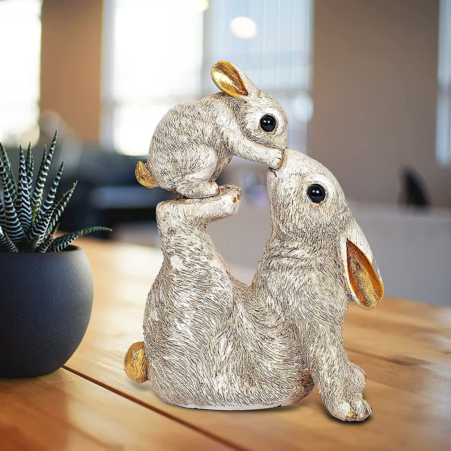 Decorative Playing Rabbit Resin Showpiece Statue For Home Office Decor 10 »