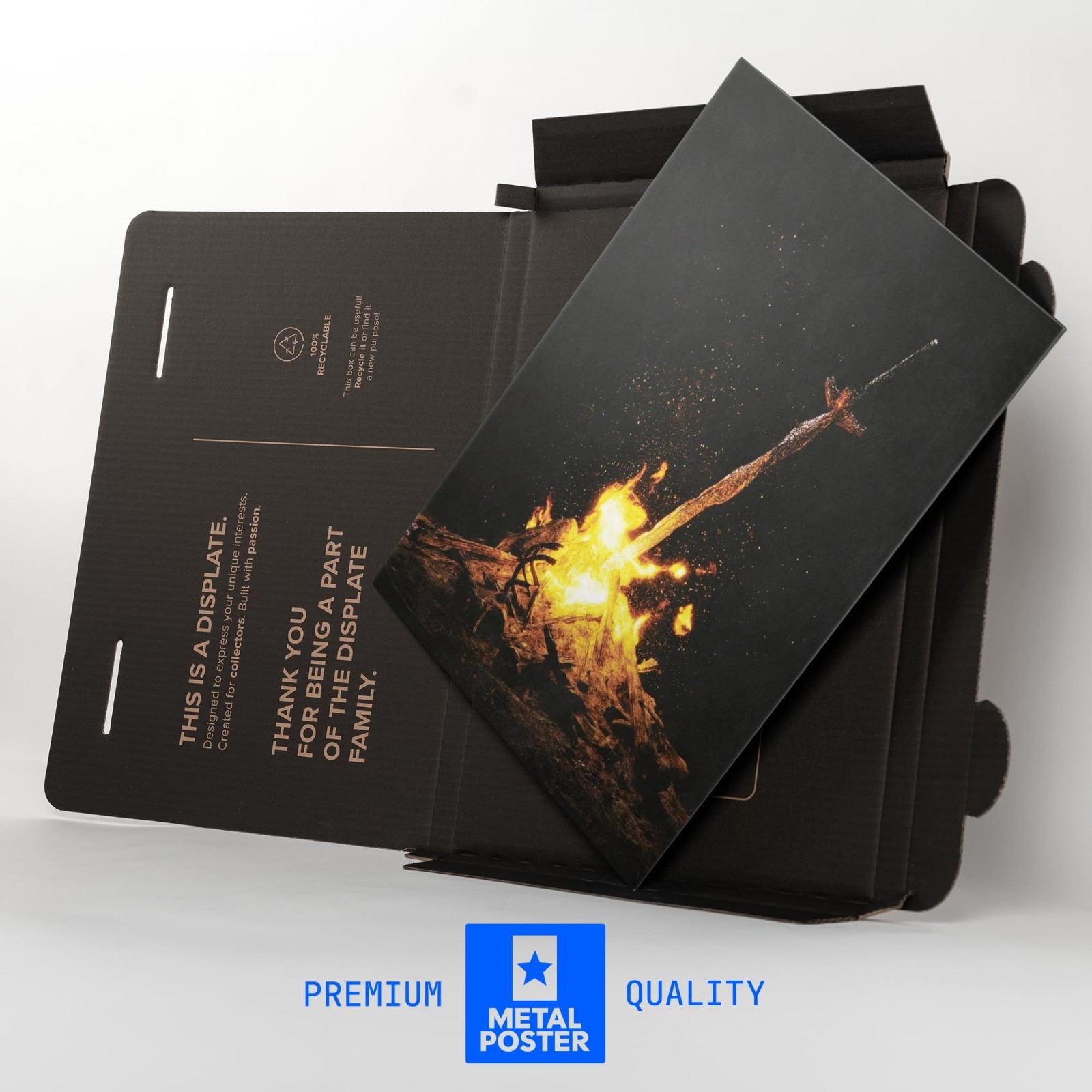 Dark Souls Metal Poster – Magnetic Mounting, Modern Wall Art, 12.6×17.7 in Decor
