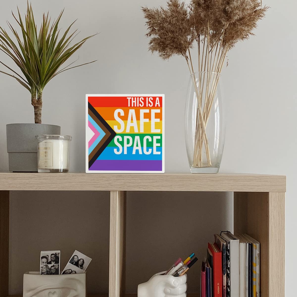 LGBTQ Gifts for Gay Men Women, Lesbian Gifts, LGBT Rainbow Pride Month Wood B…