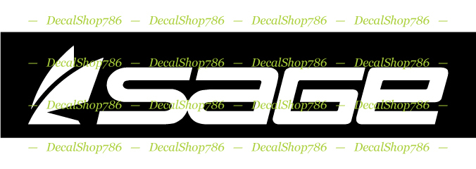 Sage Fishing Rods – Outdoor Sports – Vinyl Die-Cut Peel N&rsquo; Stick Decals
