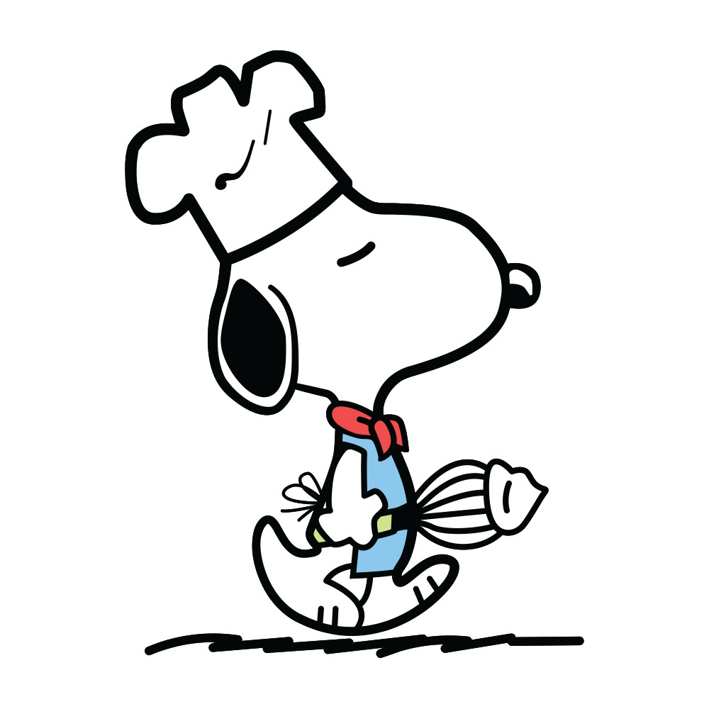 Peanuts Snoopy Chef Sticker – Aesthetic Vinyl 2.6&Prime; W x 3.5&Prime; H