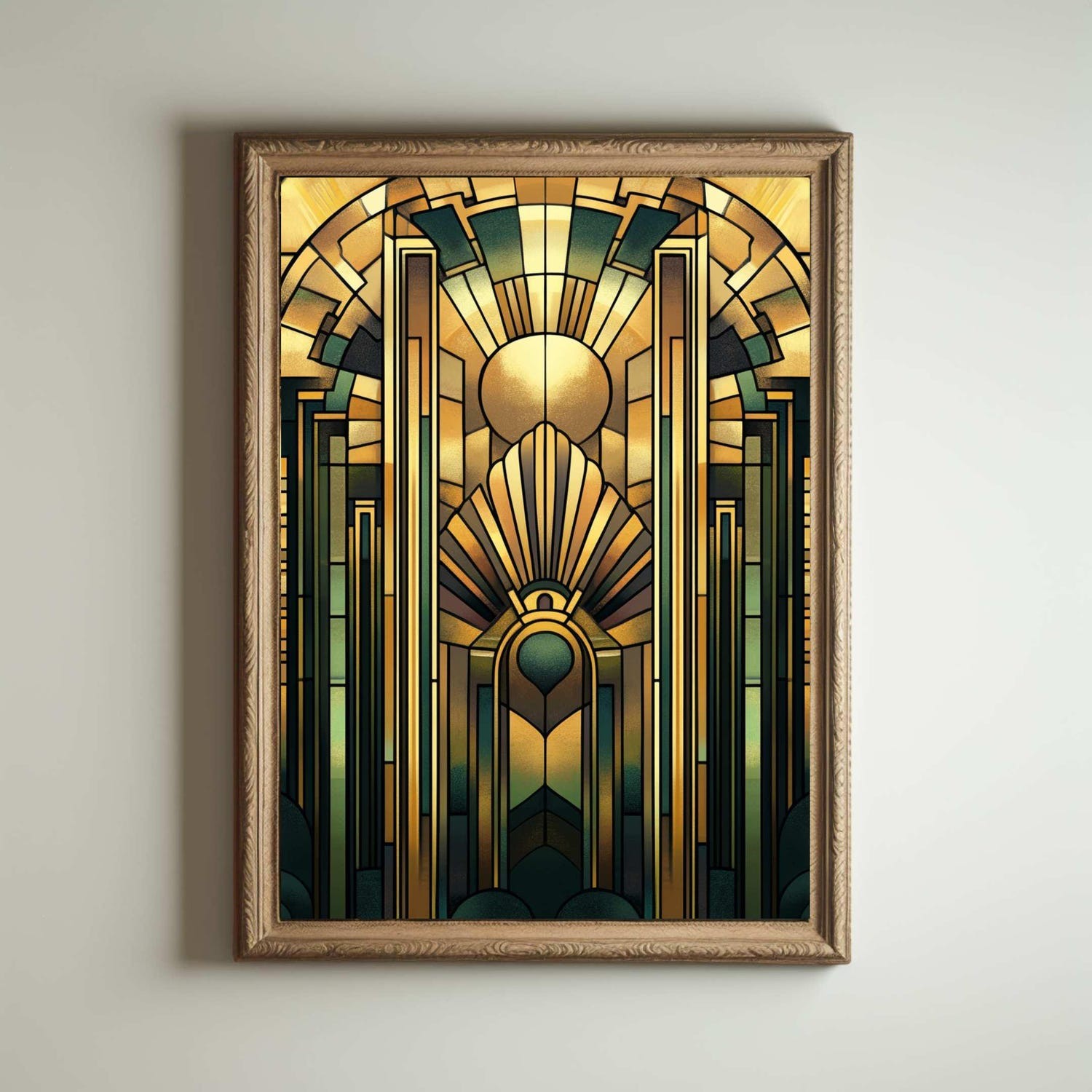 1920s Art Deco Poster Maximalist Art Nouveau Wall Art Vintage Decor Print