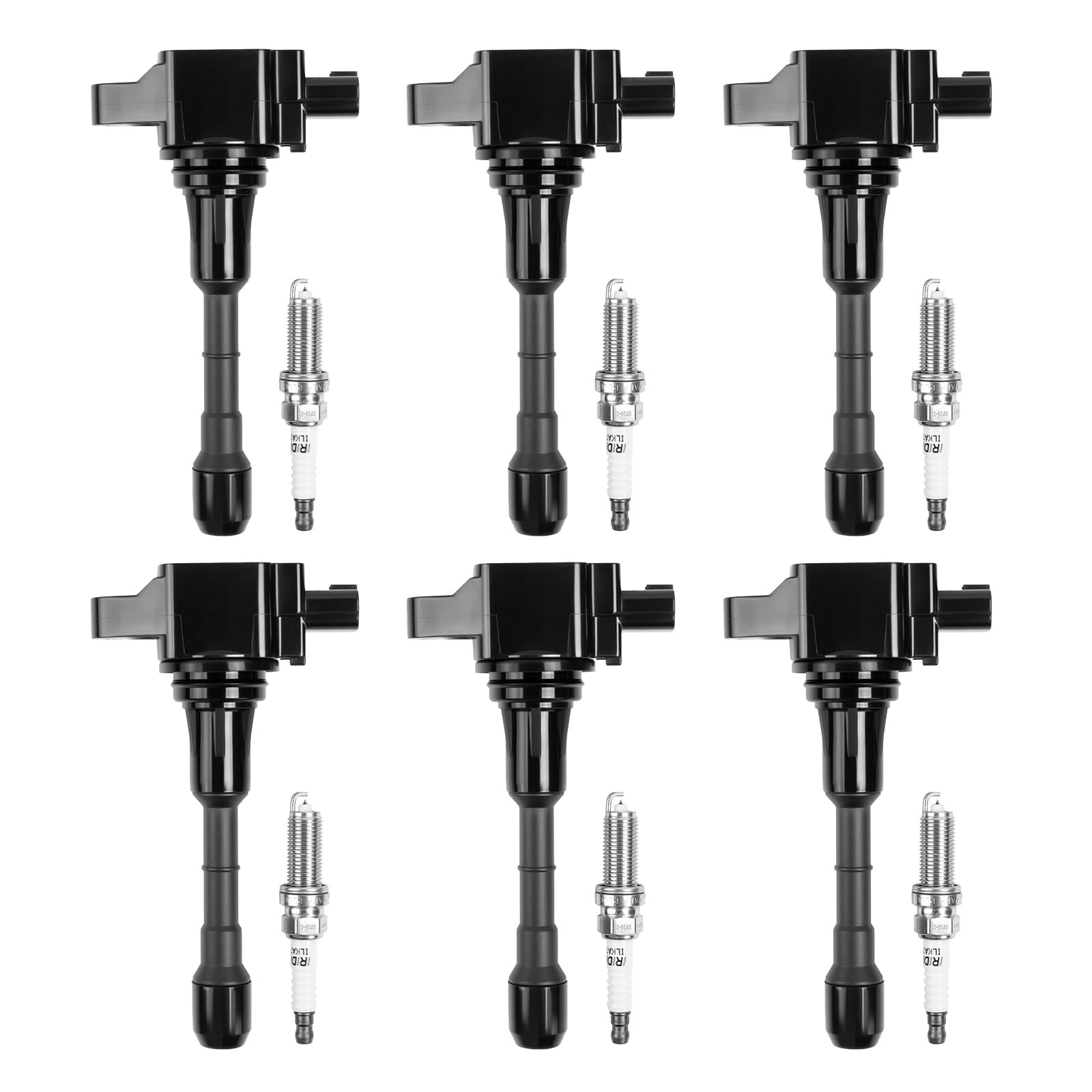 6Pk UF550 Ignition Coil Pack & Iridium Spark Plug Set for Infiniti Nissan 3.5L