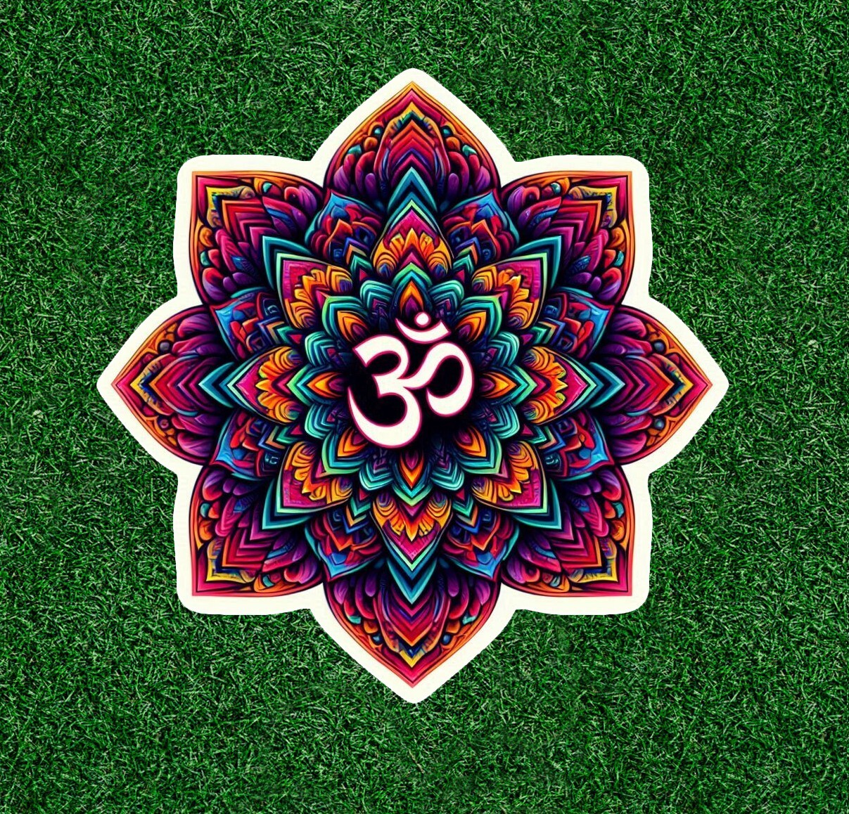 Om mandala design Indian prayer symbol vinyl decal sticker – many sizes