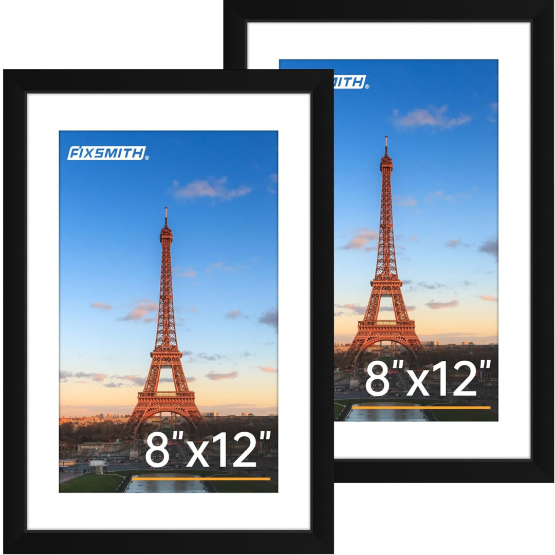 8×12 Picture Frame Set of 2 Photo Frame with HD Plexiglass,Wall Decor Wall Frame