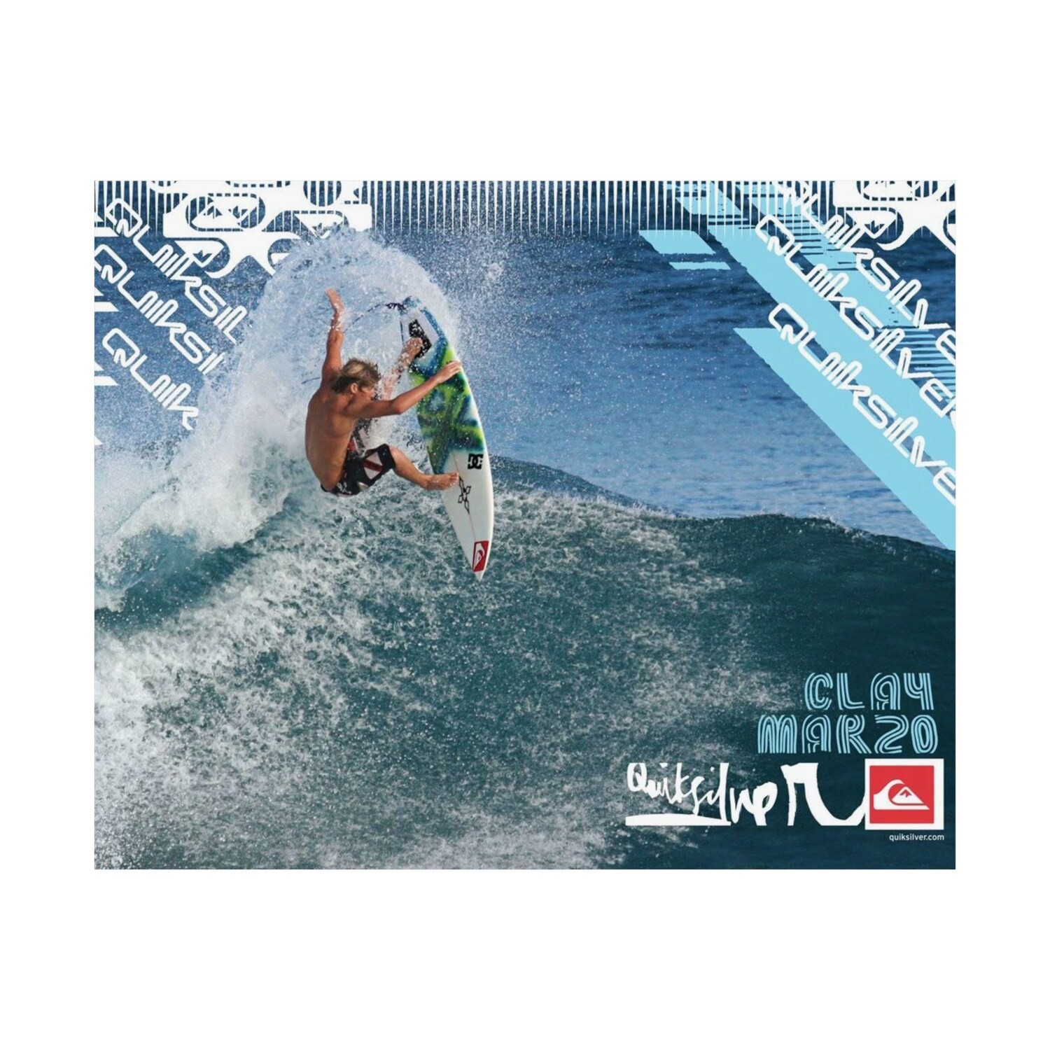 Quiksilver Surfing Poster | Vintage Surf Wall Art Print