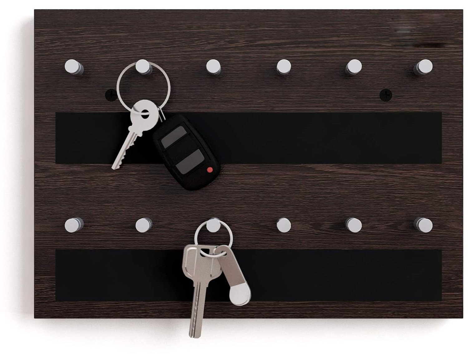 Wall Mounted Home Décor Key Chain Holderr Key Ring Hooks 12 Knobs