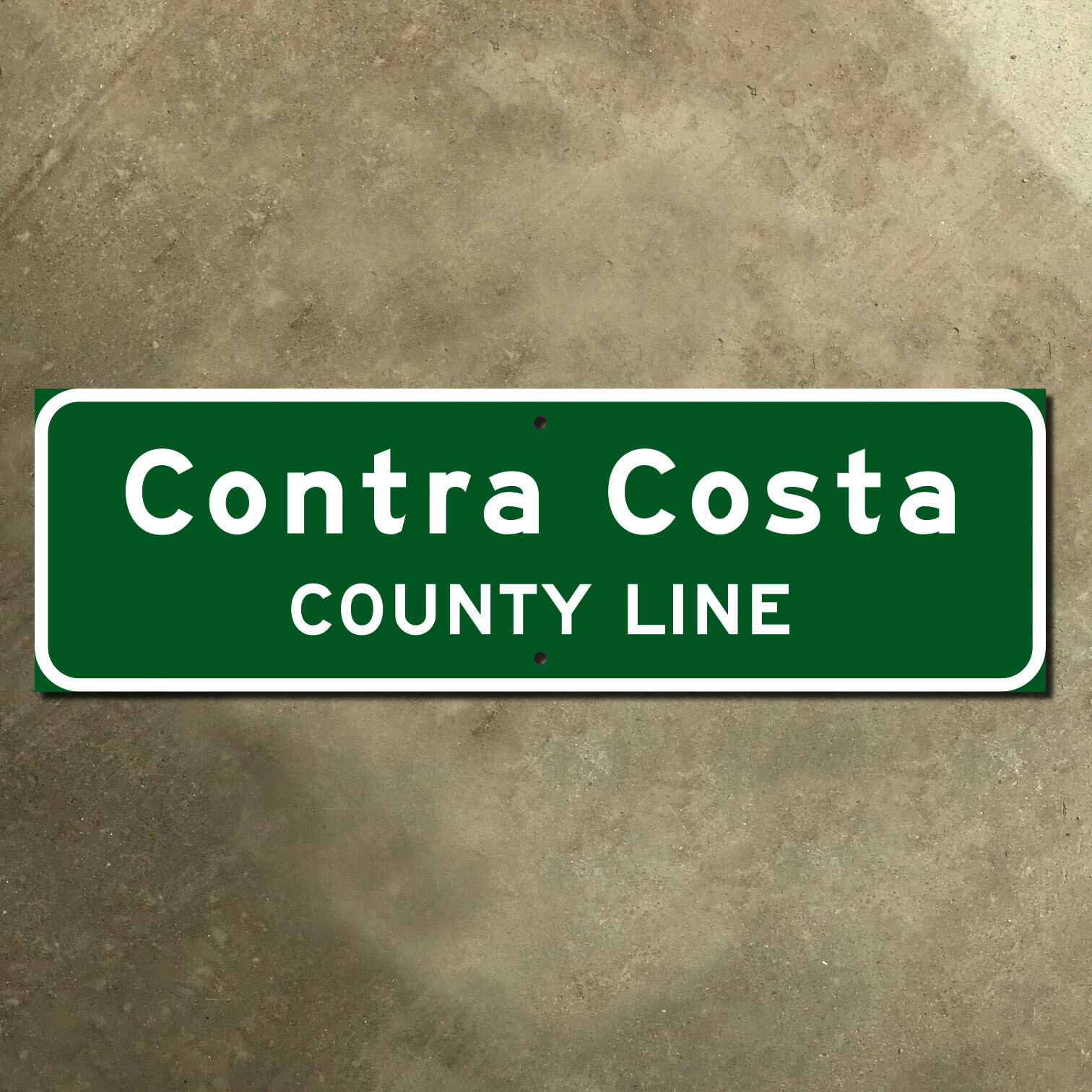 Contra Costa California county line highway road sign green freeway 1959 20×6
