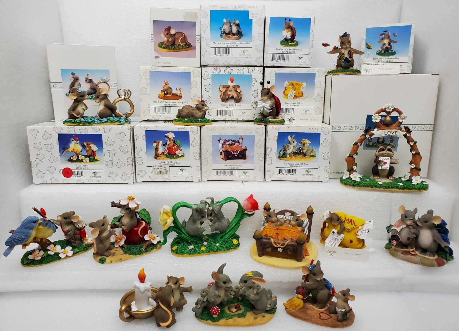 Lot of 13 Charming Tails Figurines – Romance/Love Themed – You Pick!