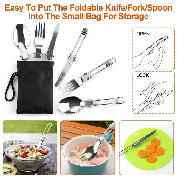 16Pcs Camping Cooking Ware Set Camping Stove Cookware Kit Aluminum Pot Pan Kettl