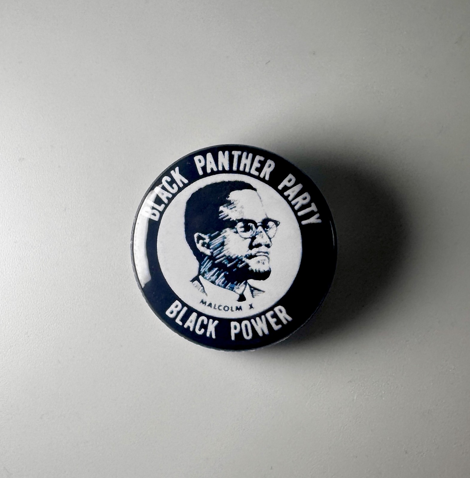 Black Panther Party Malcolm X 1.25&Prime; Button B018B125 Badge Pin