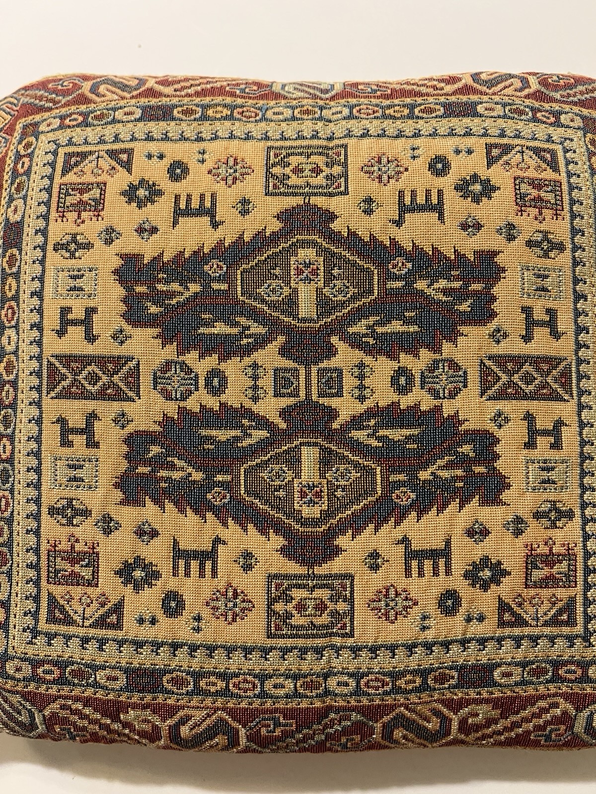 Buckingham Tapestry Sumak Baluch Accent Throw Pillow Ethnic Boho 12×11 England