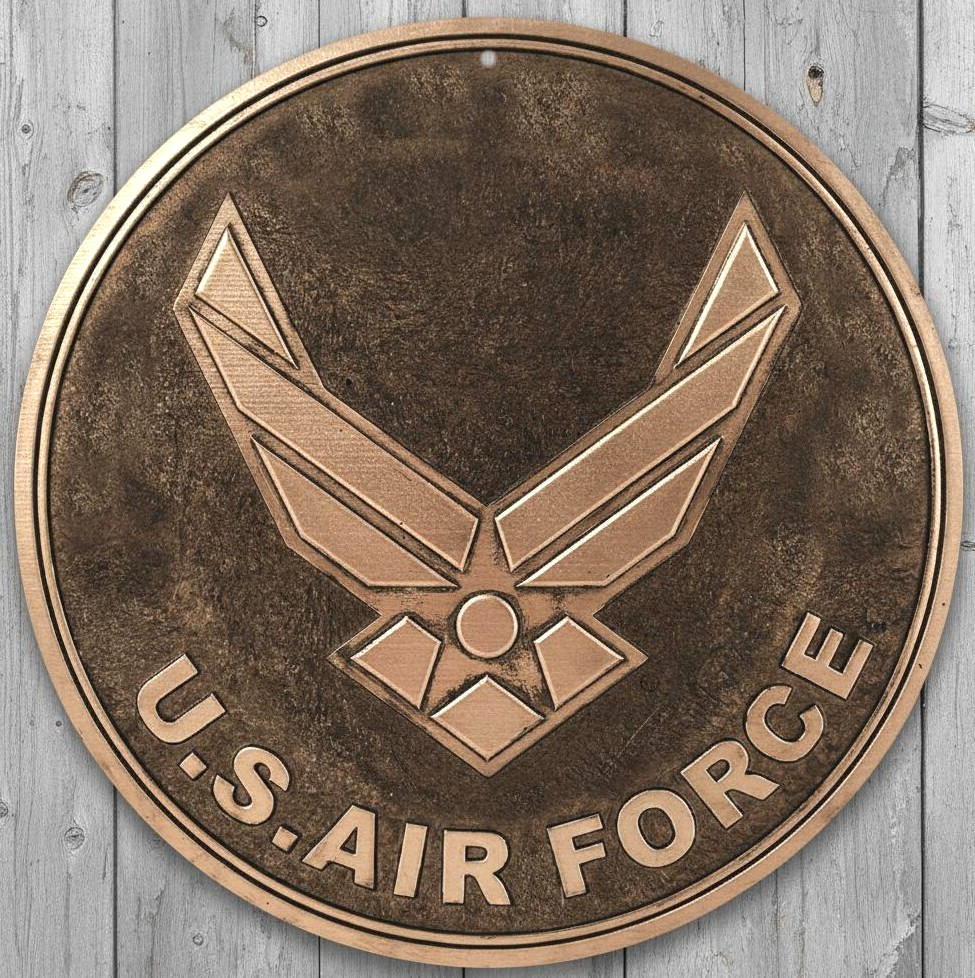 United States Air Force 8&Prime; Diameter Novelty Metal Sign Made In USA New!