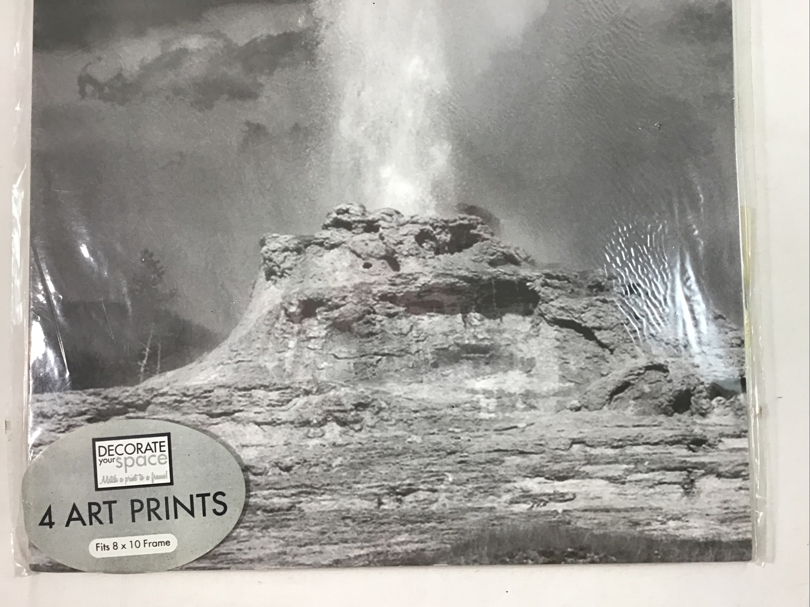 Decorate Your Space 4 Black and White Art Prints Rock Formations Fits 8×10 Frame