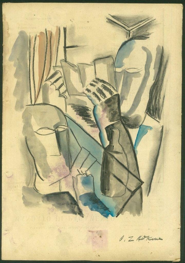 Untitled : Ossip Zadkine : 1920 : Archival Quality Art Print to Frame
