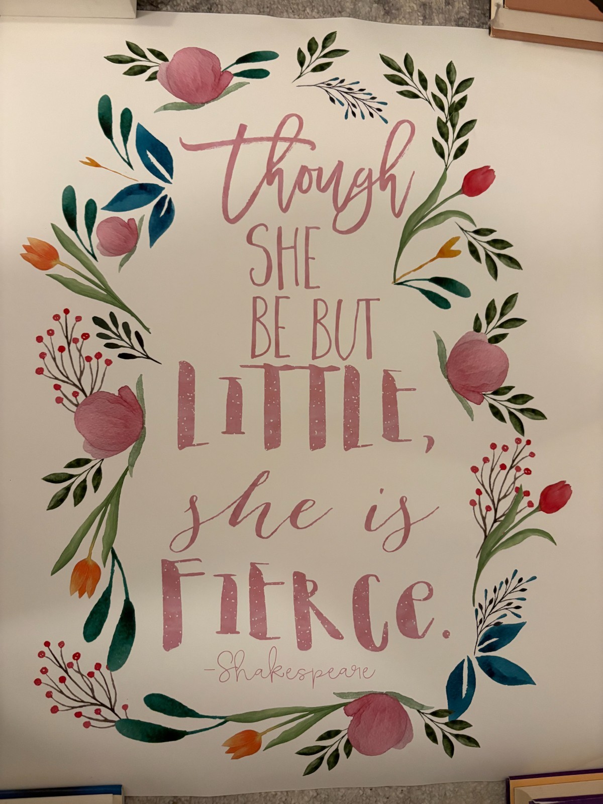 Inspirational Poster Girls 16in x 20in Shakespeare Quote