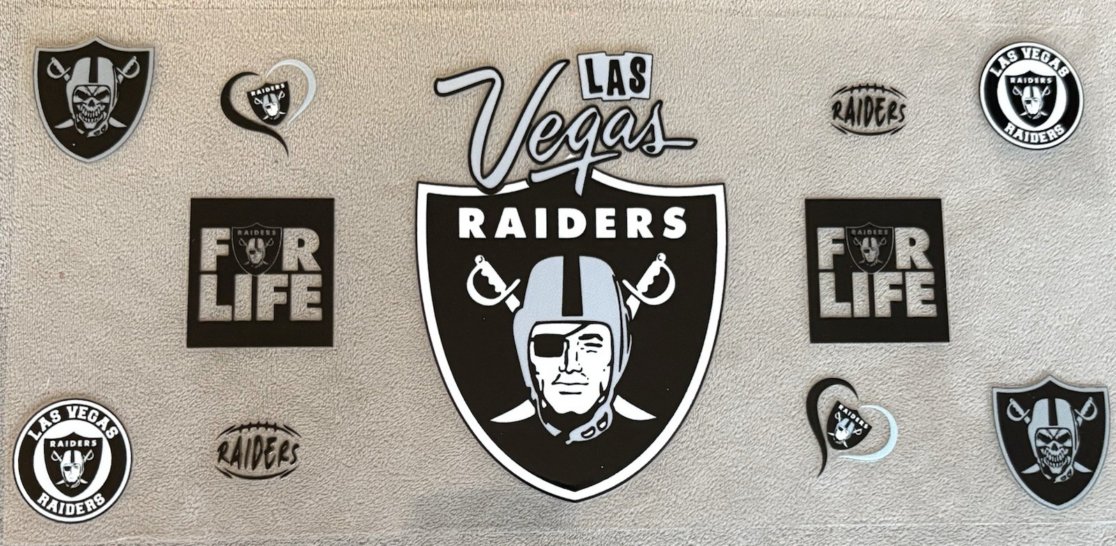 Football Team LAS VEGAS RAIDERS UV DTF Transfer Sticker Cup Wrap DIY Bottles