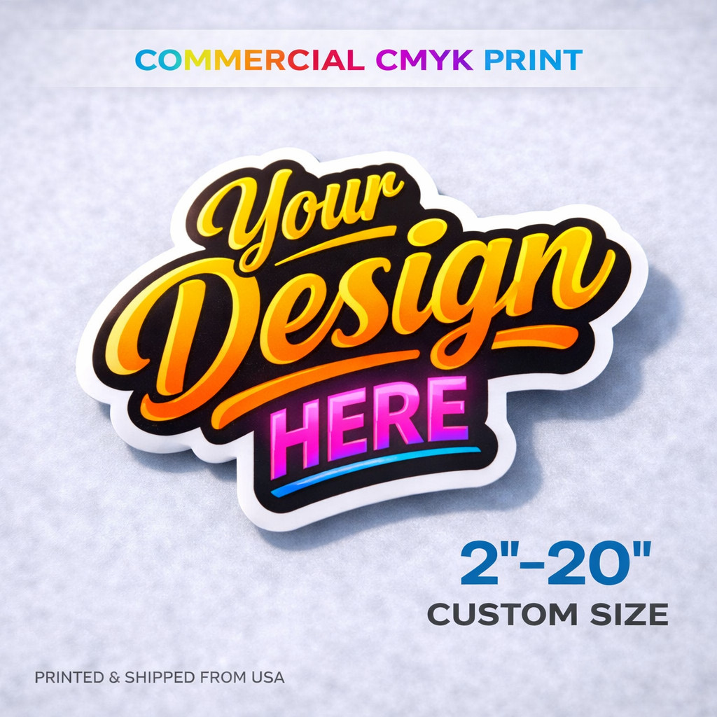 Custom Business Logo Stickers | Full Color Vinyl Waterproof 2&Prime;-20&Prime;