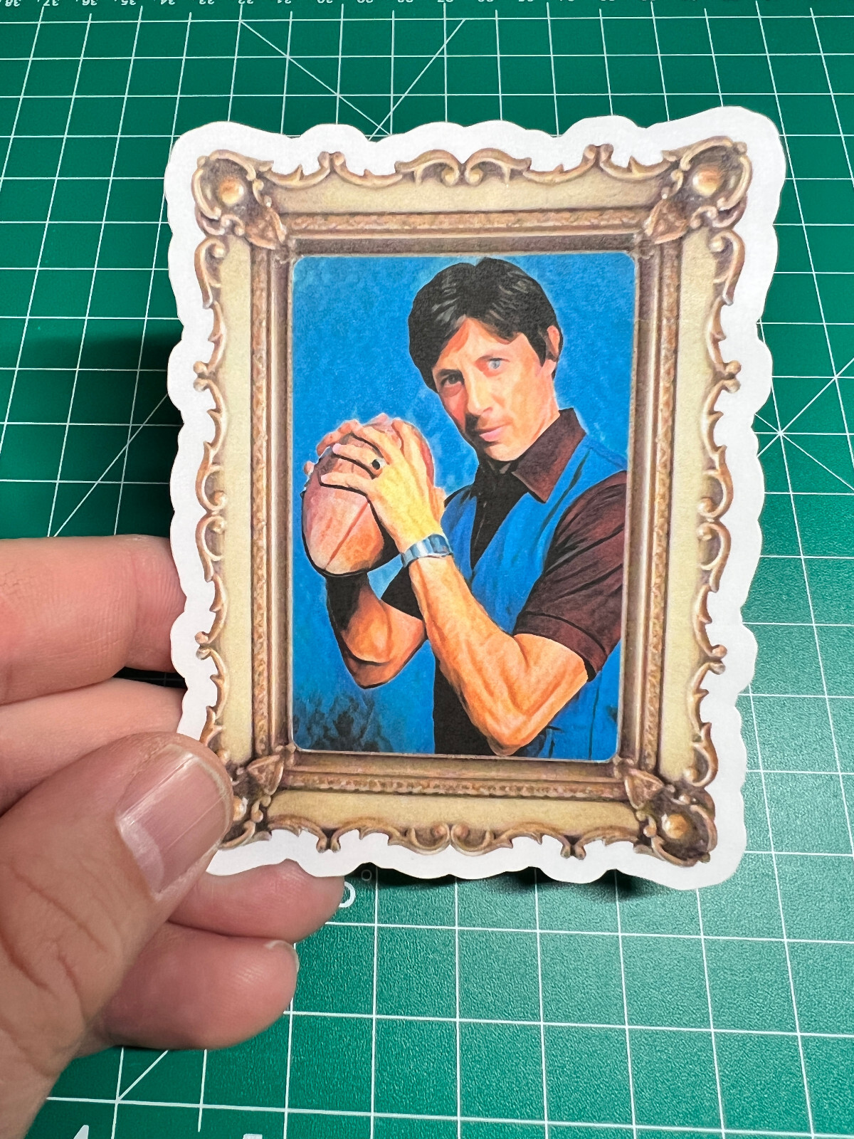 Uncle Rico Portrait – Laminated Vinyl Sticker – 3&Prime;x4&Prime; – Napoleon Dynamite