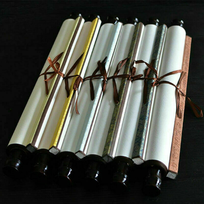 Chinese Xuan Paper Blank Scrolls Vertical Wall Scroll Retro Calligraphy Supply