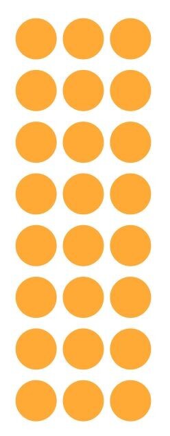 1&Prime; Light Orange Round Label Dots Stickers Color Coding Inventory 1 Inch Dot