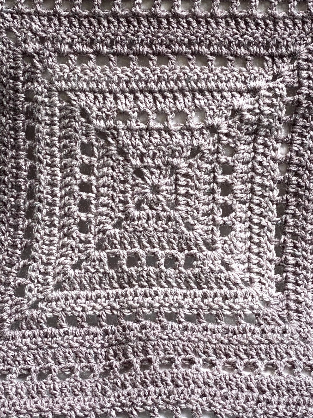 Handmade Crochet Granny Square Blanket Afghan Lapghan Throw Brown Blue 40&Prime; x 40&Prime;