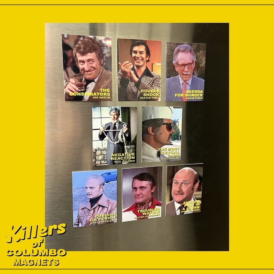Columbo Villians and Killers Fridge Magnets 2.25&Prime; x 3.0&Prime; Vintage TV Show