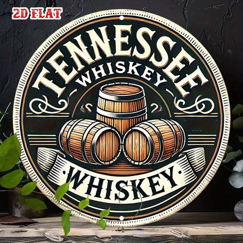 Tennessee Whiskey Metal Sign Rustic Vintage Home Bar Man Cave Liquor Wall Decor