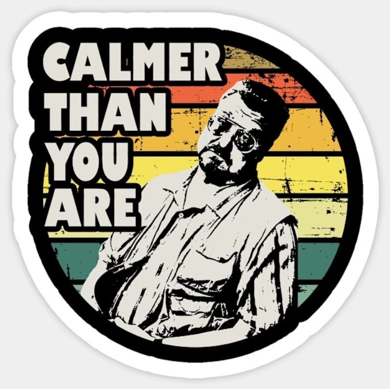The Big Lebowski ~ 1.5&Prime; Vinyl Sticker ~ Walter Sobchak ~ Calmer Than You Are ~