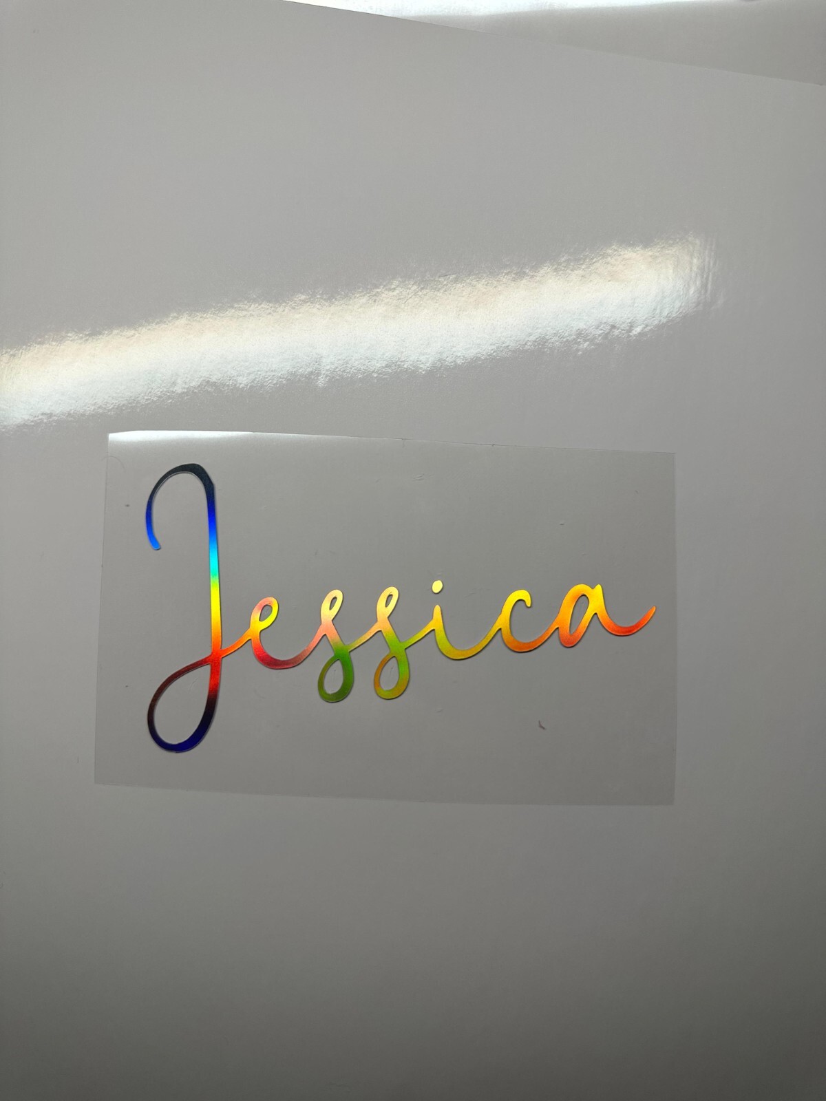 Holographic Custom Text Vinyl Lettering Sticker Decal Personalized -ANY TEXT CAR