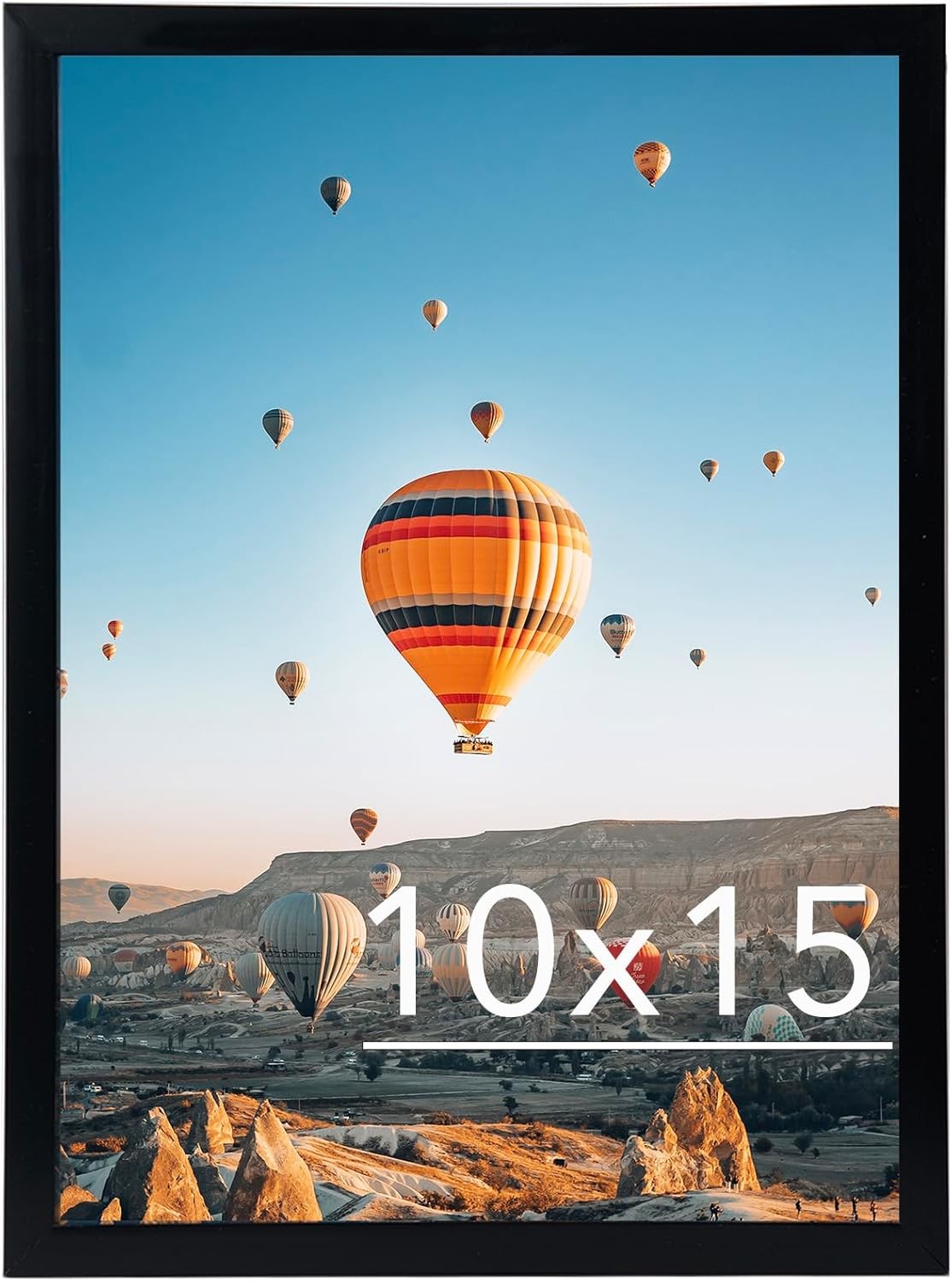 JCJMY 10×15 Picture Frame Black for Wall Hanging, Wall Mounting Horizontally or