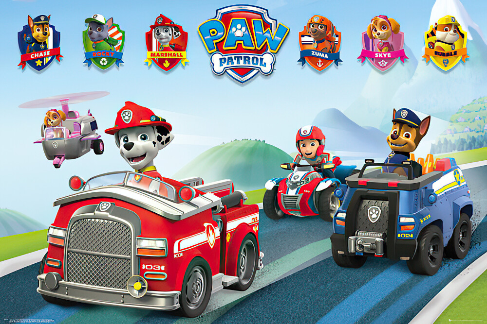Paw Patrol – TV Show Poster / Print (Cars) (Size: 36&Prime; X 24&Prime;)
