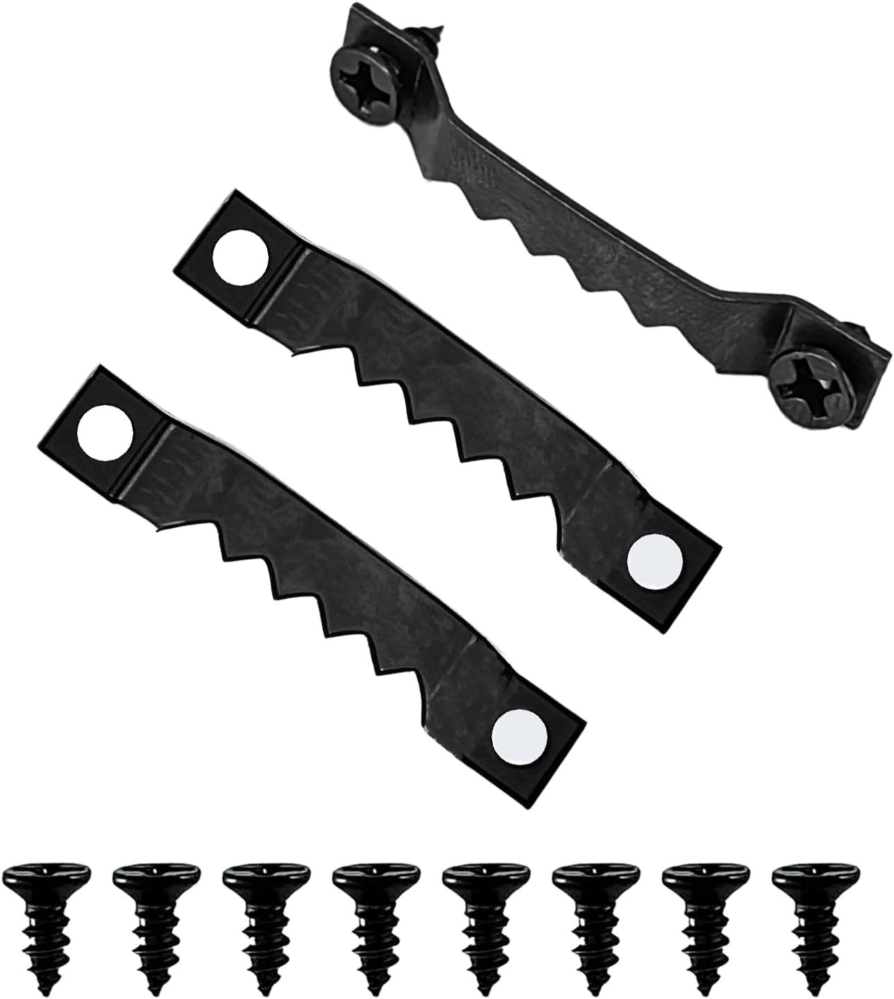 50 Pack Small Swatooth Picture Hangers Black Metal Photo Frame Hanging Kit with