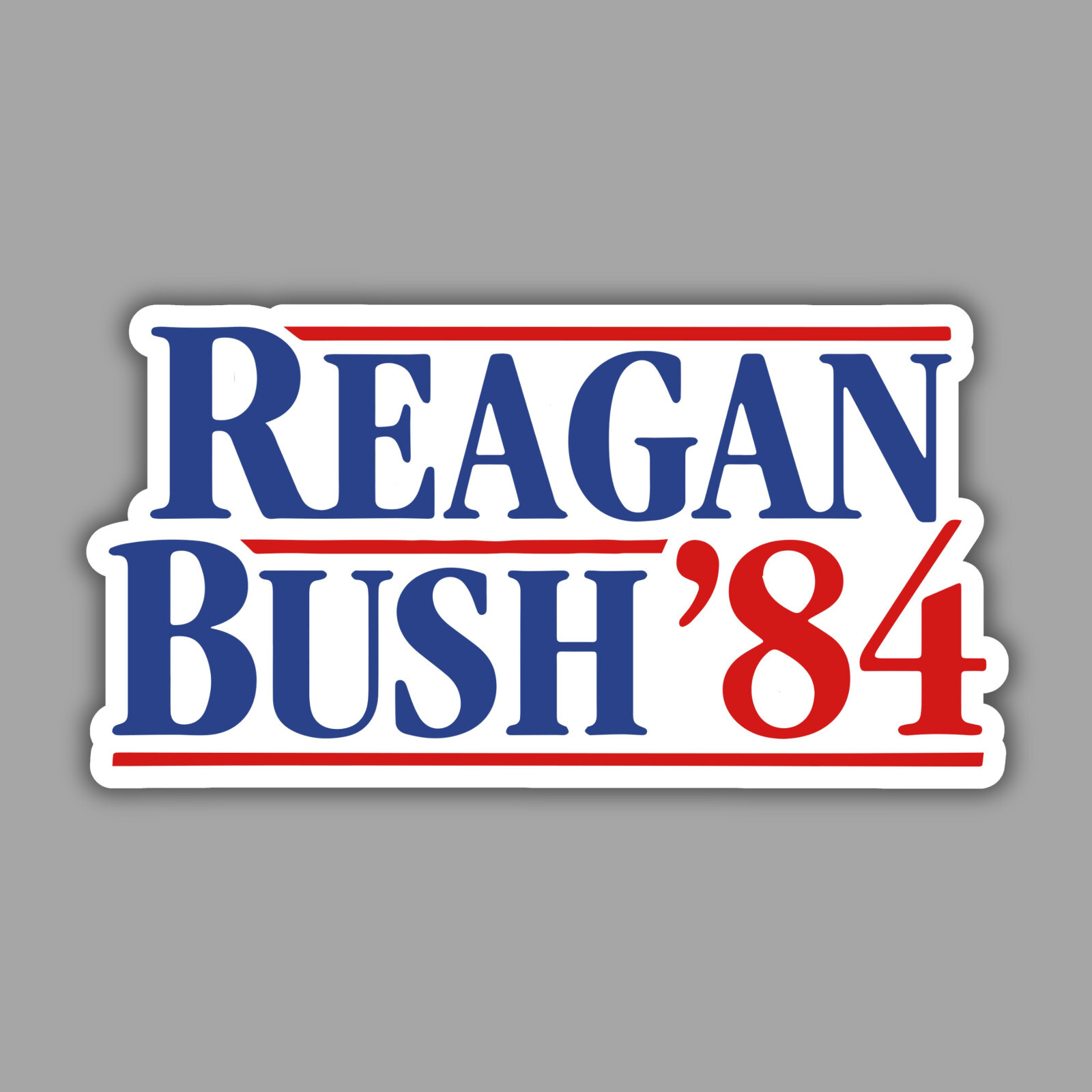 Reagan Bush &rsquo;84 Retro Reproduction 3&Prime; Vinyl Laminated Sticker
