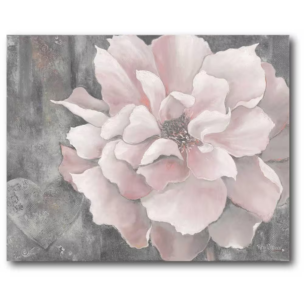 16 In. X 20 In. « Pink and Gray Magnolia » Canvas Wall Art
