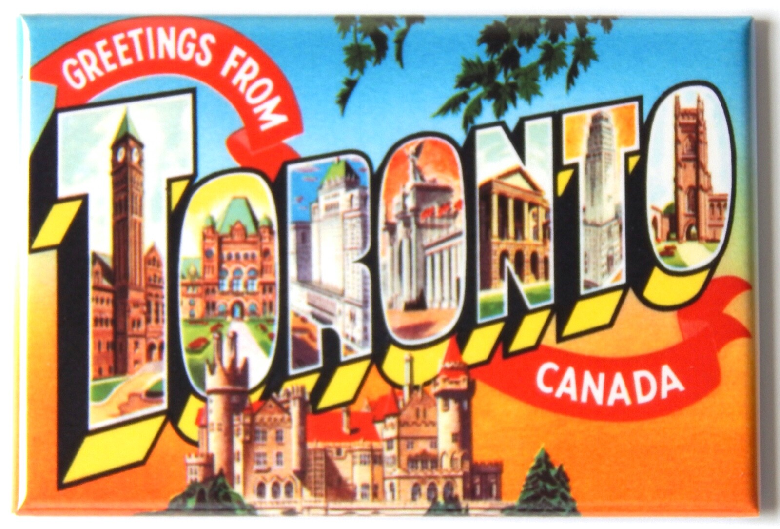 Greetings from Toronto Canada FRIDGE MAGNET travel souvenir « style B »