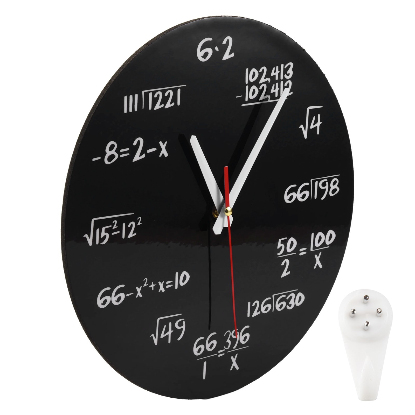 Math Wall Clock , Math Formulas Clock Quiz Clock in Black and White Unique1519