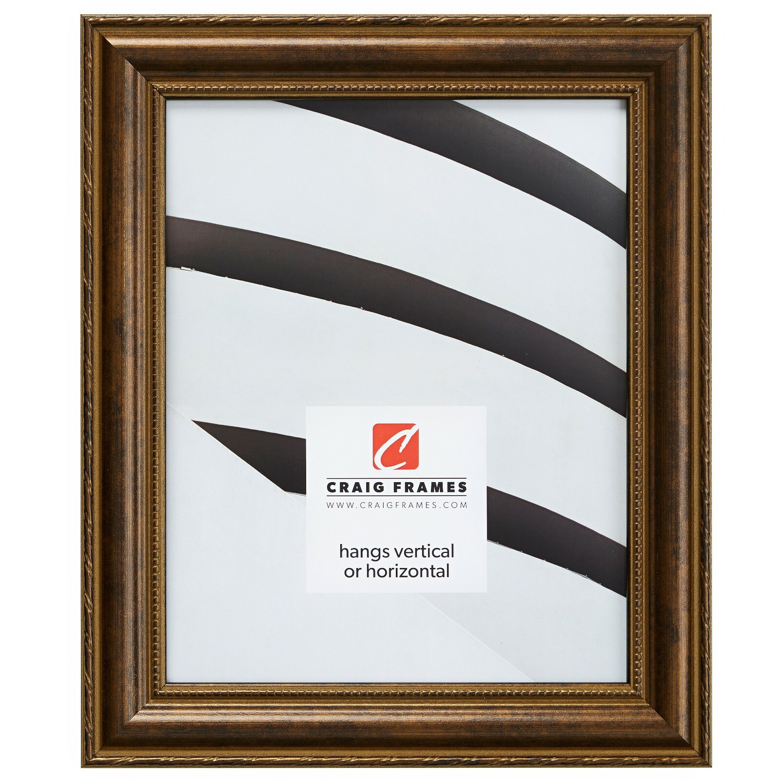 Craig Frames Victoria, 1.37 Inch Wide Ornate Aged Bronze Picture Frame