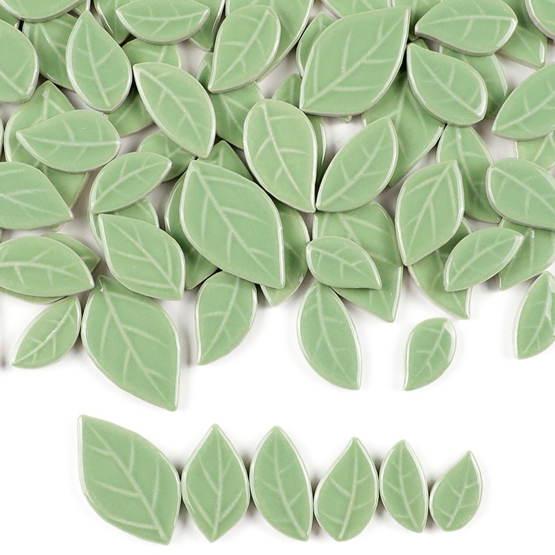 200g Ceramic Mosaic Leaf Mosaic Materials Children DIY Mosaic Art Craft Quality