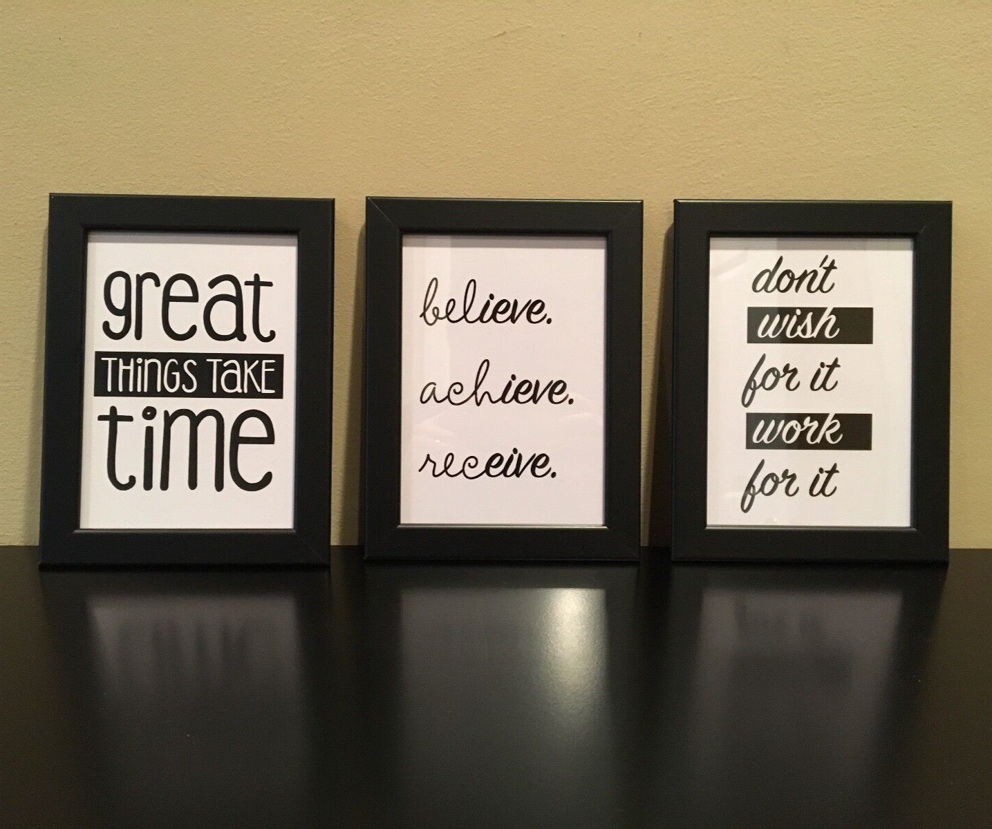 Modern Wall Art Picture Poster Home Decor inspirational quotes already framed 3s