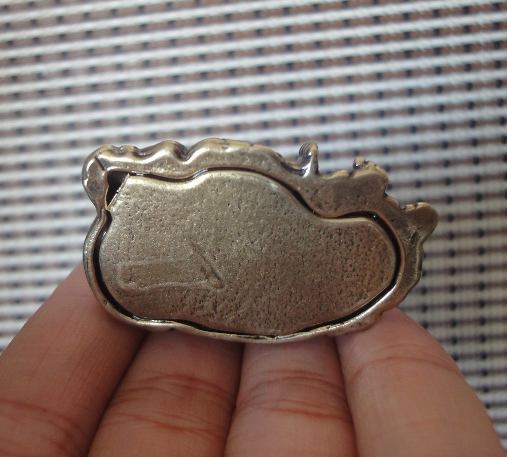 Brass Laughing Maitreya Buddha Figurine Metal Statue Pendant Home Decor
