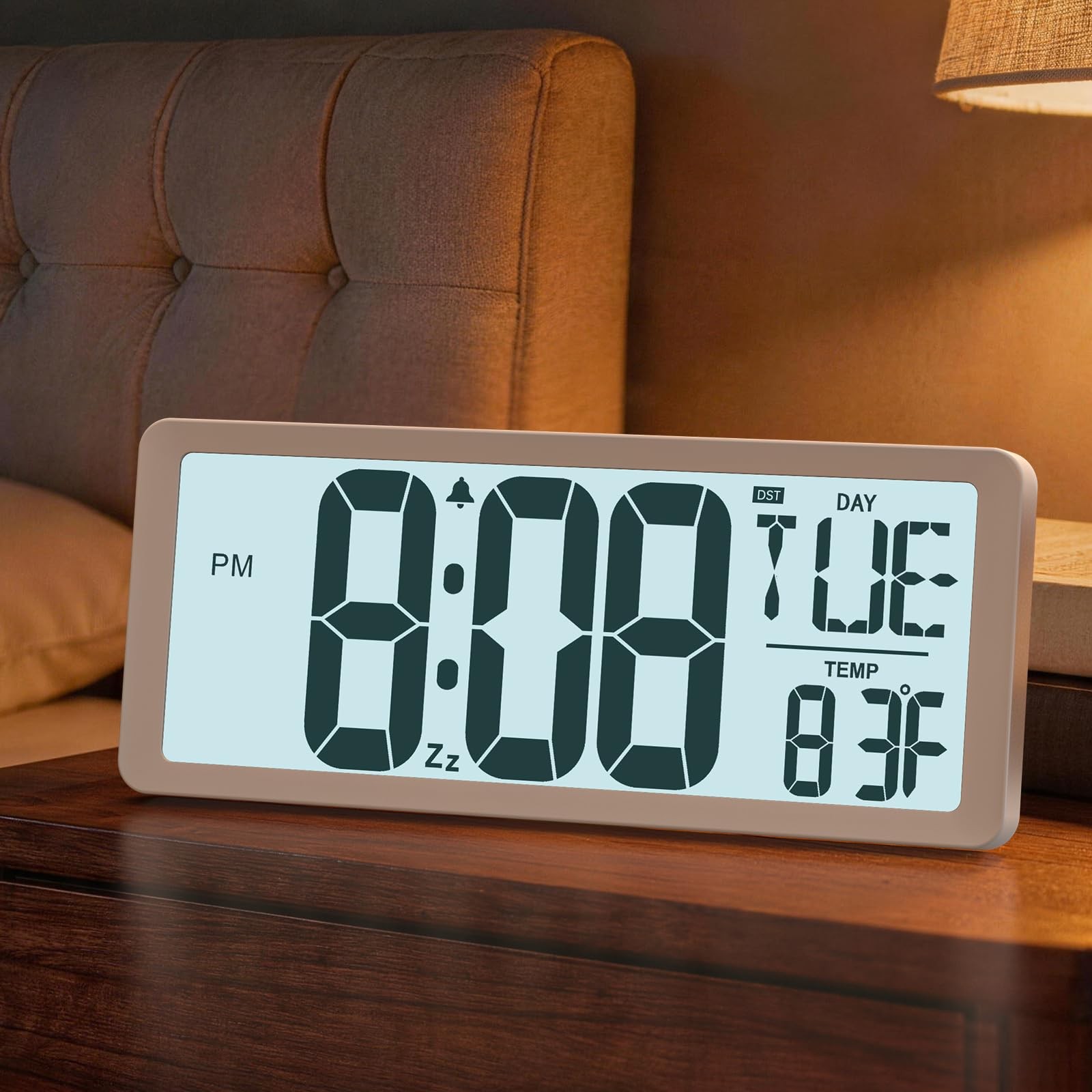 Wall Clock Multifunctional-Alarm/Date/Clander/DST/Temperature/Timer/8 Languages